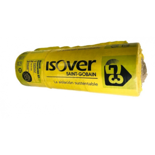 Lana de Vidrio 0,40m x 13m x 70mm (15,6m2) con Velo ISOVER Lana de Vidrio 0,40m x 13m x 70mm (15,6m2) con Velo ISOVER