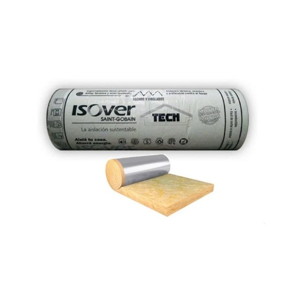 Lana de Vidrio c/Alu 1,25m x 16m x 45mm (20m2) ISOVERTECH Lana de Vidrio c/Alu 1,25m x 16m x 45mm (20m2) ISOVERTECH